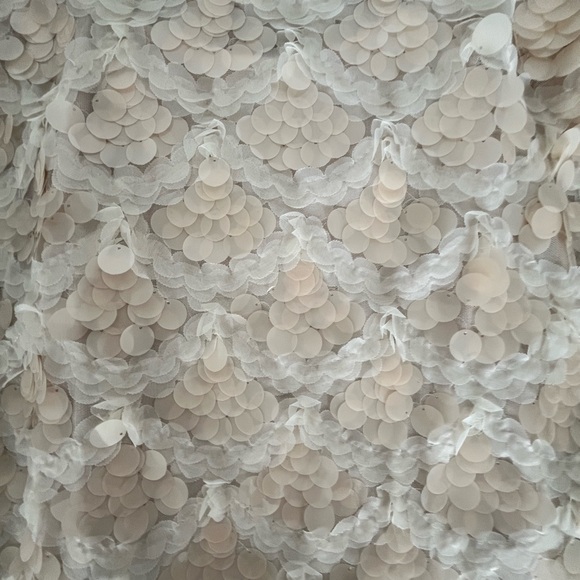 Zara Giant Sequin Dress in Pale Peach Sz M Mermaid Vibes - Picture 6 of 7